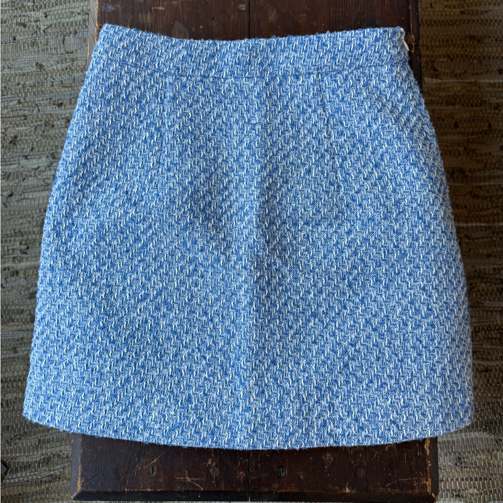 Urban Revivo blue tweed skirt size small ntw
